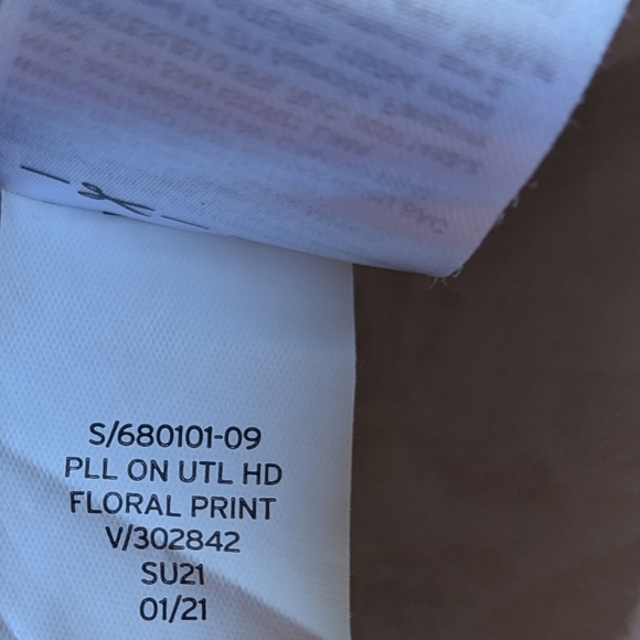 GAP Pull-On Utility Drawstring Linen Shorts White Tan Floral Pockets Small - Picture 7 of 9